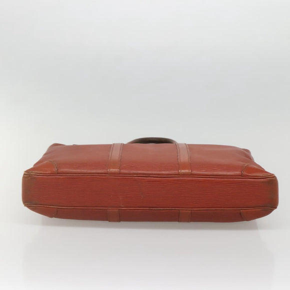 LOUIS VUITTON Epi Porte Documents Voyage Business Bag Brown M54478 Auth BA5171