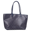 GOYARD Herringbone Artois PM Tote Bag PVC Leather Blue Auth BA5176M-1