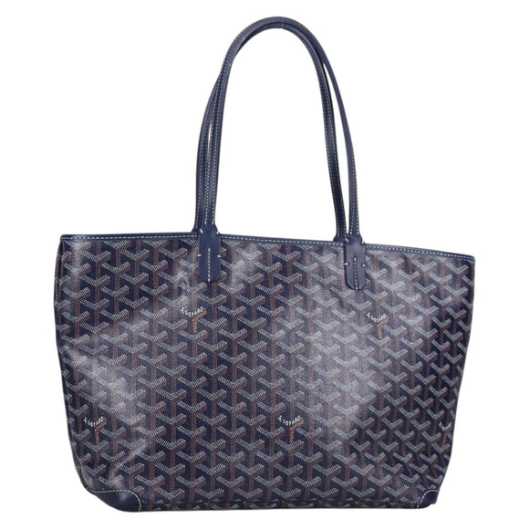 GOYARD Herringbone Artois PM Tote Bag PVC Leather Blue Auth BA5176M