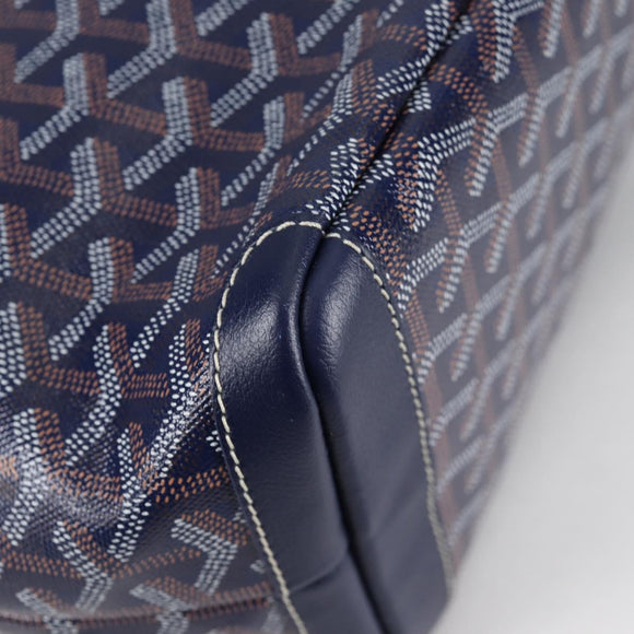 GOYARD Herringbone Artois PM Tote Bag PVC Leather Blue Auth BA5176M