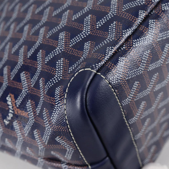 GOYARD Herringbone Artois PM Tote Bag PVC Leather Blue Auth BA5176M