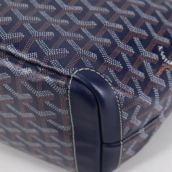 GOYARD Herringbone Artois PM Tote Bag PVC Leather Blue Auth BA5176M