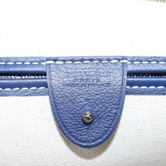 GOYARD Herringbone Artois PM Tote Bag PVC Leather Blue Auth BA5176M