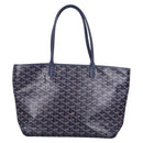 GOYARD Herringbone Artois PM Tote Bag PVC Leather Blue Auth BA5176M-2