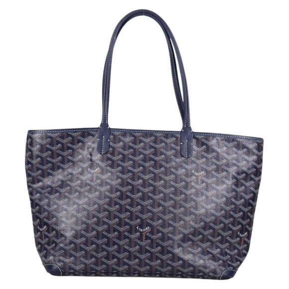 GOYARD Herringbone Artois PM Tote Bag PVC Leather Blue Auth BA5176M