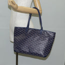 GOYARD Herringbone Artois PM Tote Bag PVC Leather Blue Auth BA5176M-23