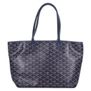 GOYARD Herringbone Artois PM Tote Bag PVC Leather Blue Auth BA5176M-3