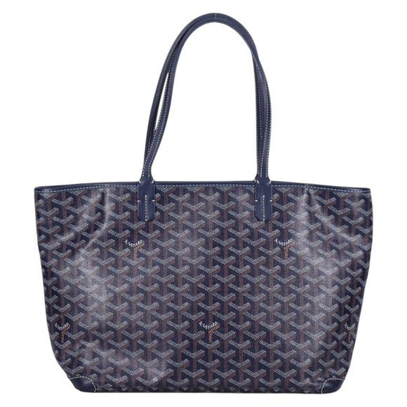 GOYARD Herringbone Artois PM Tote Bag PVC Leather Blue Auth BA5176M