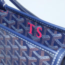 GOYARD Herringbone Artois PM Tote Bag PVC Leather Blue Auth BA5176M-7