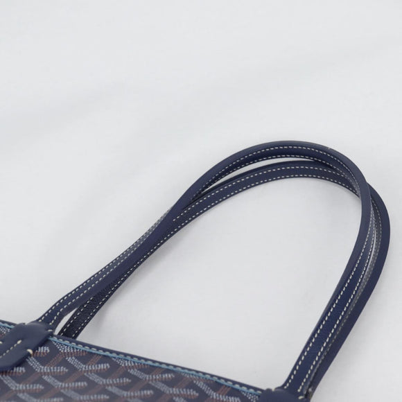 GOYARD Herringbone Artois PM Tote Bag PVC Leather Blue Auth BA5176M