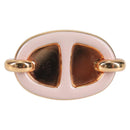 HERMES Pierce Mini Mayon Earring metal Pink Auth BA5179M-2
