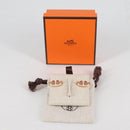 HERMES Pierce Mini Mayon Earring metal Pink Auth BA5179M-7