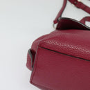 GUCCI Bamboo Daily Hand Bag Leather 2way Pink Silver 370831 Auth BA5180-12