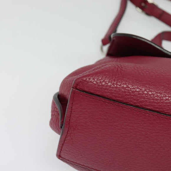 GUCCI Bamboo Daily Hand Bag Leather 2way Pink Silver 370831 Auth BA5180