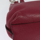 GUCCI Bamboo Daily Hand Bag Leather 2way Pink Silver 370831 Auth BA5180-14