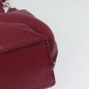 GUCCI Bamboo Daily Hand Bag Leather 2way Pink Silver 370831 Auth BA5180-15