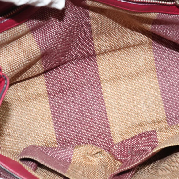 GUCCI Bamboo Daily Hand Bag Leather 2way Pink Silver 370831 Auth BA5180