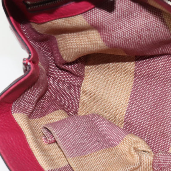 GUCCI Bamboo Daily Hand Bag Leather 2way Pink Silver 370831 Auth BA5180