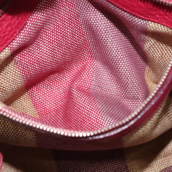 GUCCI Bamboo Daily Hand Bag Leather 2way Pink Silver 370831 Auth BA5180