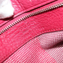 GUCCI Bamboo Daily Hand Bag Leather 2way Pink Silver 370831 Auth BA5180-21