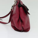 GUCCI Bamboo Daily Hand Bag Leather 2way Pink Silver 370831 Auth BA5180-4