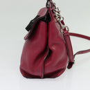 GUCCI Bamboo Daily Hand Bag Leather 2way Pink Silver 370831 Auth BA5180-5