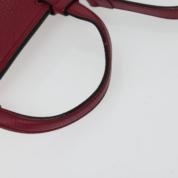 GUCCI Bamboo Daily Hand Bag Leather 2way Pink Silver 370831 Auth BA5180