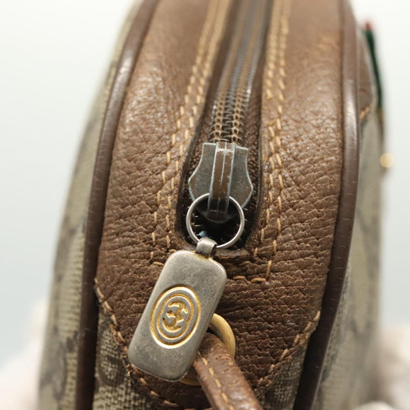 GUCCI GG Supreme Web Sherry Line Shoulder Bag PVC Beige 89 02 066 Auth BA5181