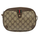 GUCCI GG Supreme Web Sherry Line Shoulder Bag PVC Beige 89 02 066 Auth BA5181-13