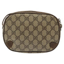 GUCCI GG Supreme Web Sherry Line Shoulder Bag PVC Beige 89 02 066 Auth BA5181-2