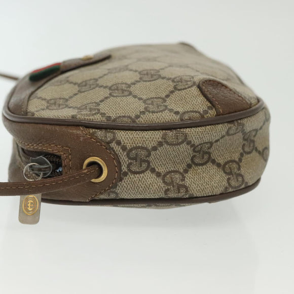 GUCCI GG Supreme Web Sherry Line Shoulder Bag PVC Beige 89 02 066 Auth BA5181