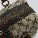 GUCCI GG Supreme Web Sherry Line Hand Bag PVC Beige Gold 67 01 4422 Auth BA5183-10