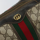 GUCCI GG Supreme Web Sherry Line Hand Bag PVC Beige Gold 67 01 4422 Auth BA5183-17