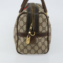 GUCCI GG Supreme Web Sherry Line Hand Bag PVC Beige Gold 67 01 4422 Auth BA5183-3