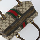 GUCCI GG Supreme Web Sherry Line Hand Bag PVC Beige Gold 67 01 4422 Auth BA5183-6