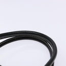 Burberrys Hand Bag Leather Black Gold Auth BA5185-8