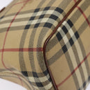 BURBERRY Nova Check Tote Bag PVC Beige Gold Auth BA5186-11