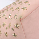 Jimmy Choo Studs Tote Bag Leather Pink Gold Auth BA5187-15