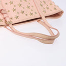 Jimmy Choo Studs Tote Bag Leather Pink Gold Auth BA5187-7