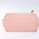 Jimmy Choo Studs Tote Bag Leather Pink Gold Auth BA5187-5