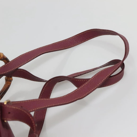 GUCCI Bamboo Backpack Suede Purple Gold 003 1705 0030 Auth BA5188