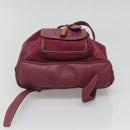 GUCCI Bamboo Backpack Suede Purple Gold 003 1705 0030 Auth BA5188-5
