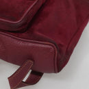 GUCCI Bamboo Backpack Suede Purple Gold 003 1705 0030 Auth BA5188-10