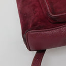 GUCCI Bamboo Backpack Suede Purple Gold 003 1705 0030 Auth BA5188-15