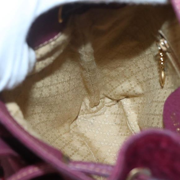 GUCCI Bamboo Backpack Suede Purple Gold 003 1705 0030 Auth BA5188