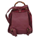 GUCCI Bamboo Backpack Suede Purple Gold 003 1705 0030 Auth BA5188-2