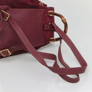 GUCCI Bamboo Backpack Suede Purple Gold 003 1705 0030 Auth BA5188-9