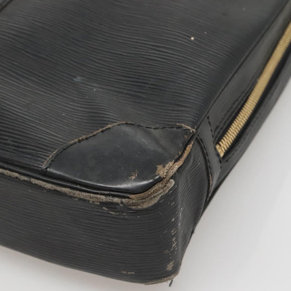 LOUIS VUITTON Epi Porte Documents Voyage Bag Black M54472 LV Auth BA5189