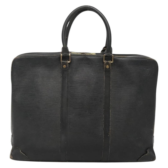 LOUIS VUITTON Epi Porte Documents Voyage Bag Black M54472 LV Auth BA5189