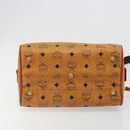 MCM Vicetos Logogram Hand Bag PVC 2way Brown Gold Auth BA5195-10